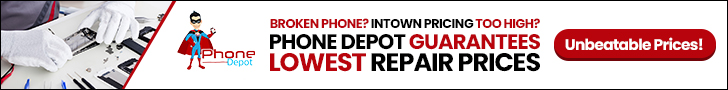 Phone Depot Lowest Repair Price 728x90